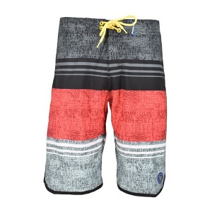 Banana Boat UPF50+ Board Short Men's 4 Way Stretch Color Block | Red or Aqua - 1 of 4
