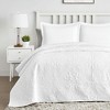 Resenkos  Quilt Queen Size - Damask Ultrasonic Summer Bedspread Queen, Soft Lightweight Coverlet Bedding Set, 3 Pieces (1 Quilt, 2 Pillow Shams) - 3 of 4