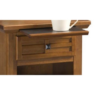 Cottage Oak Arts & Crafts Nightstand with Expandable Top