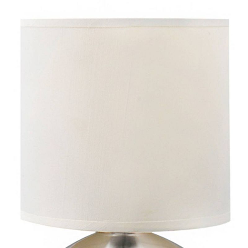 9.25&#34; 2pk Small Matching Touch Table Lamp Set Silver - Cresswell Lighting, 3 of 7