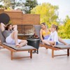 DOMETOUR Outdoor Cooler Table, Height-Adjustable Outdoor Cool Bar w/ 10 Gallon Beer and Wine Cooler, Patio Cooler Ice Cool Bar for Deck Pool Party - 2 of 4