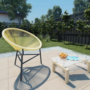 vidaXL Acapulco Chair Beige Poly Rattan, Powder-Coated Steel Standard - 1 of 4