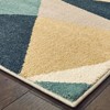 Oriental Weavers Carson Collection Fabric Blue/Orange Geometric Pattern- Living Room, Bedroom, Home Office Area Rug, 7'10" X 10' - 2 of 4