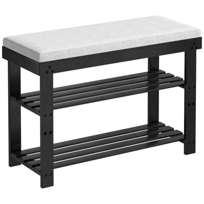 SEVOBAL Shoe Racks Entryway Shoe Storage with Adjustable Shelves Hassle Free Assembly for Living Spaces, Black, 27.5"*11"*17.5"