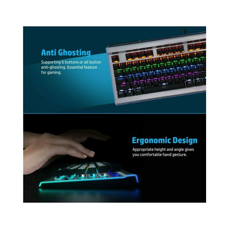 HP Wired Mechanical Gaming Keyboard, Backlit - GK520, 3 of 10