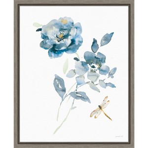 Amanti Art Floral Blues of Summer IV by Danhui Nai Canvas Wall Art Print Framed 16 x 20-in. - 1 of 4