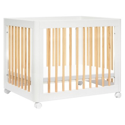 Yuzu White and Natural 8-in-1 Convertible Crib with All-Stages Conversion Kits