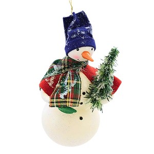 De Carlini Italian Ornaments 8.0 Inch Baron Von Snow Christmas Tree Ornament , Italian, Ornament, Snowman (1PC) - 1 of 4