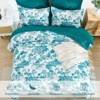 BAGOKIE 7 PCS Bed in a Bag Flower Reversible Comforter with Sheets Bedding Set - 2 of 4