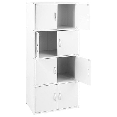 White 8-Door Multipurpose Storage Cabinet