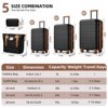 NAYSAYE Bag and Luggage Sets 6 Piece Luggage Set with TSA Lock and Expandable Hardshell for Business Travel, Black, 18.5"*12.5"*30" - 3 of 4