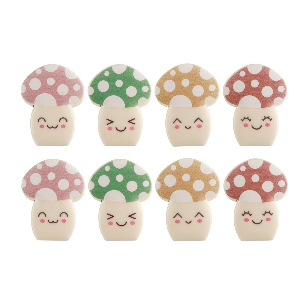 Photos - Food Container Cook With Color 8pc Mushroom Bag Clip Buddies