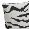 18"x18" Polyester Linen Zebra Square Throw Pillow Black - Skyline Furniture: Cotton Woven, Removable Cover, Indoor Use - 3 of 4