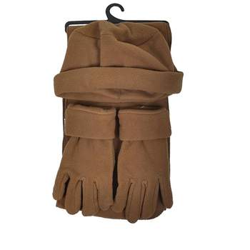 Women's Solid Fleece 3-Piece gloves scarf Hat Winter Set