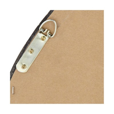 Elegant Silver Wood Framed 38" Round Beveled Wall Mirror