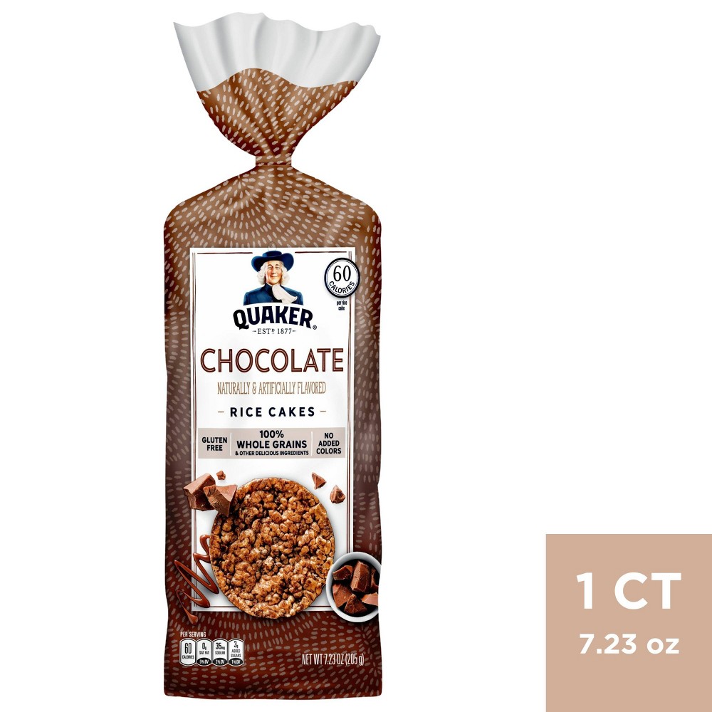 UPC 030000169476 product image for Quaker Chocolate Gluten Free Large Rice Cakes - 7.23oz | upcitemdb.com
