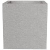 Vioscapes Square Coffee Bean Husk and Recycled Plastic Outdoor Planter Box Gray 4.7"x4.7" - 2 of 4