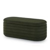 CAVINAS Modern Oval Boucle Teddy Ottoman Bench with Internal Storage,Upholstered Storage Bench for Bedroom,Living Room - 2 of 4