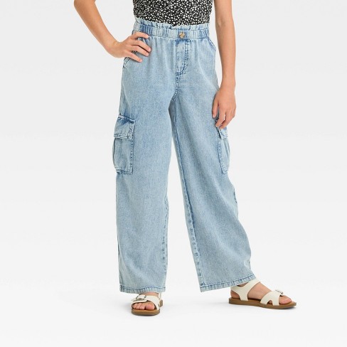 Baby blue paper bag trousers hot sale