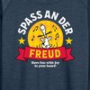 Women's - Peanuts - Snoopy Spass An Der Freud Lightweight French Terry Wide Neck Long Sleeve Shirt - 2 of 4