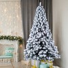 6ft Flocking Tied Light Christmas Tree - 3 of 4
