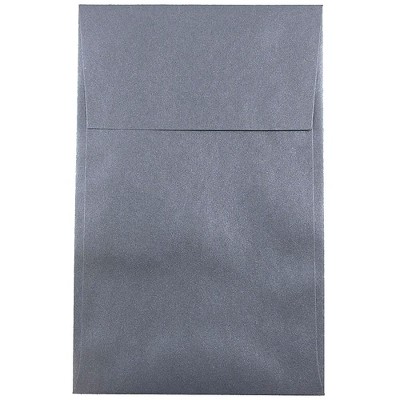 JAM Paper A10 Policy Metallic Invitation Envelopes 6x9.5 Anthracite Black V018305I