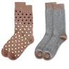 MeMoi Men's 2 Pair Pack Cashmere Crew Socks - 3 of 4