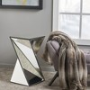 Side Table, Geometric End Table, Living Room Side Table, Small Night Stands, Mirrored Bedside Table - 2 of 4