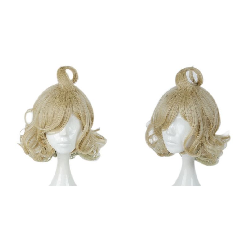 Unique Bargains Women's Wigs 12" Gold Tone with Wig Cap Synthetic Fibre, 5 of 7