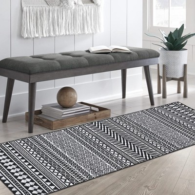 Modern Washable Hallway Runner,Bohemian Rugs ,Non-Slip Non-Shedding Kitchen Entrway Bathroom Floor Mat for Living Room Bedroom
