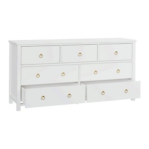 6 Dresser for Bedroom, 47.2" Wide Dresser, Modern Wide Drawer Dresser with Storage, Wooden Closet Dressers Chest of Drawers Freestanding - 1 of 4