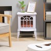 HOMCOM Electric Fireplace Heater, Fireplace Stove with Realistic LED Flames and Logs and Overheating Protection, 750W/1500W - 3 of 4
