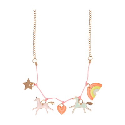Meri Meri - Unicorn Enamel Charm Necklace - Necklaces - 1ct
