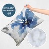 Americanflat Floral Rectangular Throw Pillow with Premium Polyester - White and Indigo - 3 of 4