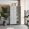 Aobabo 15 Doors Metal Storage Locker for Employees, School, Office, Gym, Bedroom - Industrial Steel, Black, Assembly Required - 3 of 4