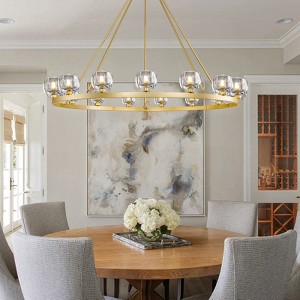 CityFurn 15-Light 59" Modern Large Wagon Wheel Chandelier for Dining Room - 1 of 4