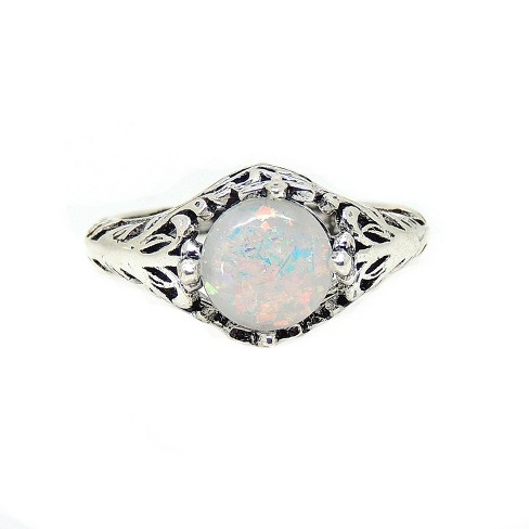 Fran Statement Ring for Women Fire Opal Filigree Style Ginger Lyne Collection - image 1 of 4