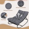 Bedroom Oversized Rocking Papasan Chair, Outdoor Papasan Rocking Chair w/ Cushions, Indoor Egg Rockings Lounge Chairs - 4 of 4
