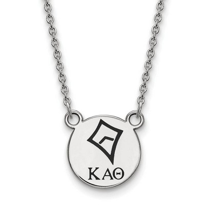 Black Bow Jewelry Sterling Silver Kappa Alpha Theta Greek Life Necklace 18 Inch