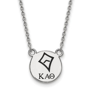 Black Bow Jewelry Sterling Silver Kappa Alpha Theta Greek Life Necklace 18 Inch - 1 of 4