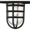 John Timberland Marlowe Rustic Industrial Outdoor Wall Light Fixtures Set of 2 Black Hooded Cage 13" Clear Glass for Post Exterior Barn - 3 of 4