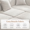 VANOMi 109.8" Boucle Modular Sectional Sofa with 3 Toss Pillows - 4 of 4