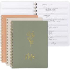 Aesthetic Spiral Notebook Set of 3 For Women Large College Ruled Journal/Notebook with Perfect Supplies to Stay Organized at Work or School - 1 of 4