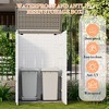 Outdoor Storage Cabinet,Waterproof Outdoor Shed with Floor,Resin Weather Resistant Tools Storage House Shed for Garden Backyard, Easy Assembly,White - 4 of 4