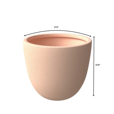 Terracotta 13.6" Tapered Round Planter with Drainage Holes