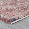 Luxe Weavers Floral Fringe Cream and Rose 8x10 Indoor Area Rug - 3 of 4