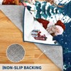 Christmas Area Rug Machine Washable Xmas Santa Claus Rug for Living Room Non Slip Soft Faux Wool - 4 of 4