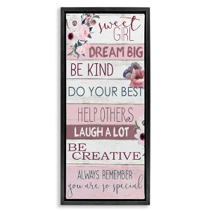 Stupell Industries Sweet Girl Inspirational Phrases, 15" x 31" - 1 of 4