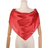 INSPIRE CHIC Women's Solid Color Satin Large Square Scarf Neckerchief Bandanas 35"x35" - 2 of 4