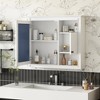 VYNXARIA 32'' Wall-Mounted Bathroom Cabinet with Mirror & 3 Adjustable Shelves. - 4 of 4